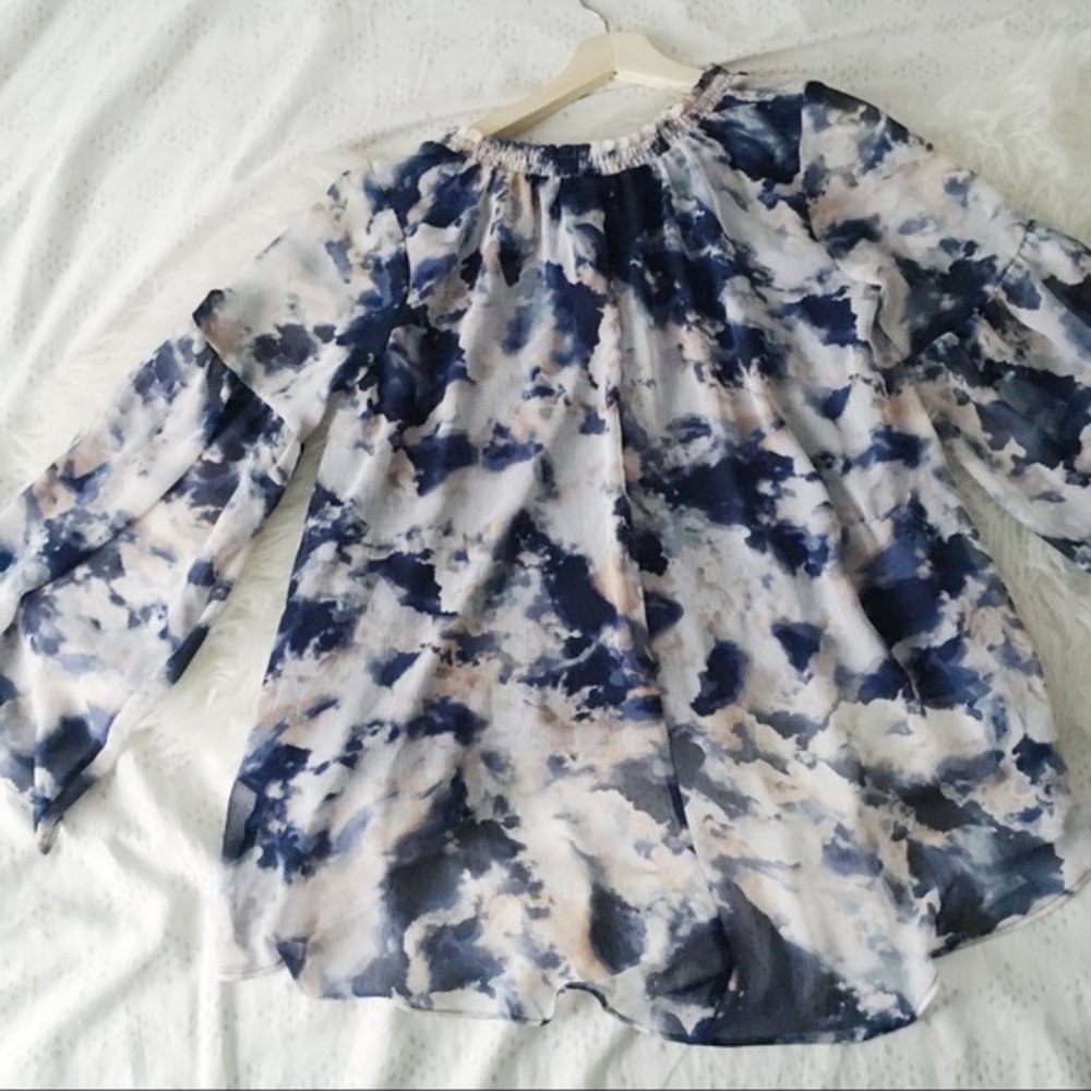 Blue & White Cloud Blouse